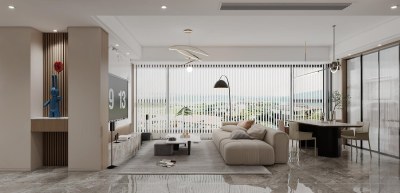 现代客餐厅3D模型下载